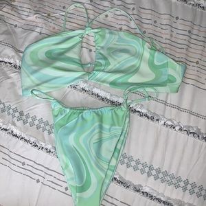 Skatie Mint Green Swirl Bikini Set